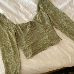 NWT Abercrombie & Fitch Light Green Blouse